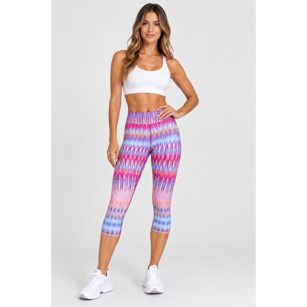 Prana Roxanne Capri Legging Festival Pink Sz XS